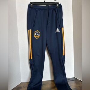 Adidas Men’s Soccer Track Pants Size Small Aeroready LA Galaxy Navy